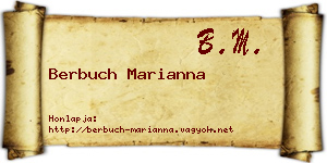Berbuch Marianna névjegykártya
